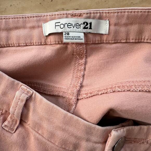 Forever 21 Peach Cotton Lightweight Tapered Jeans 34 x 28 - Picture 11 of 11